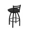 Holland Bar Stool Co 30" Low Back Swivel Bar Stool, Black Wrinkle, Graph Anchor Seat 41130BW014 - alternate 3